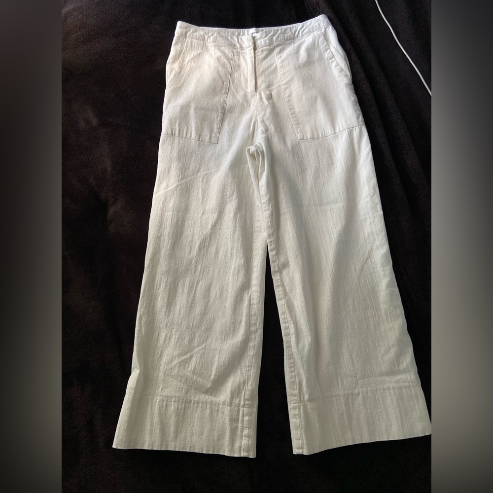 White summer pants sugar plum culottes white